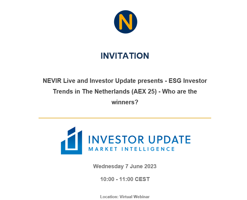 ESG Investor Trends in The Netherlands (AEX 25) – Who are the winners?